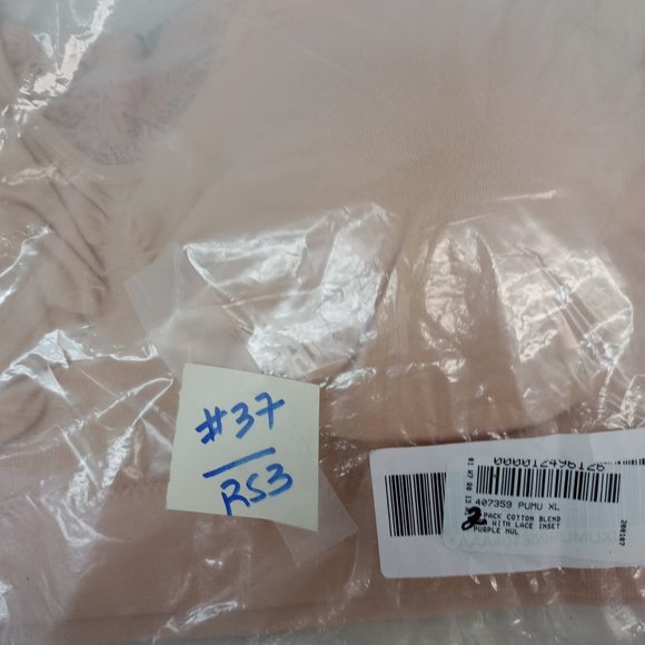 Rhonda Shear 2-Pack Cotton Blend Bra Lace, XL - Picture 5 of 6